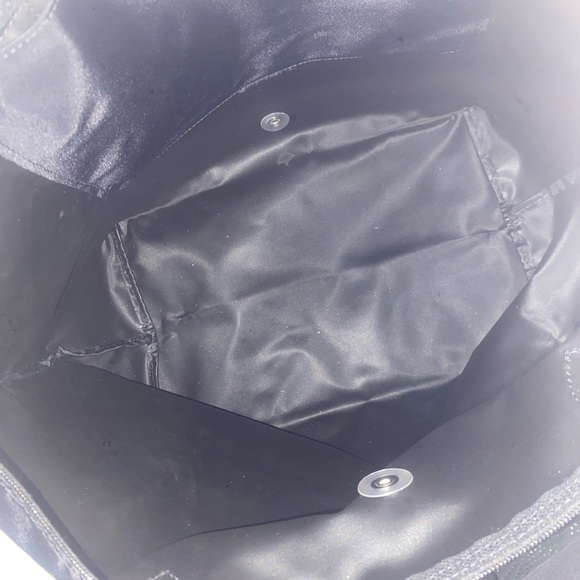 LONGCHAMP MONOCHROM ALL-BLACK Frm TUNISIA GORG Bag LUX RARE GENUINE SLEEK Lrg - Picture 15 of 16